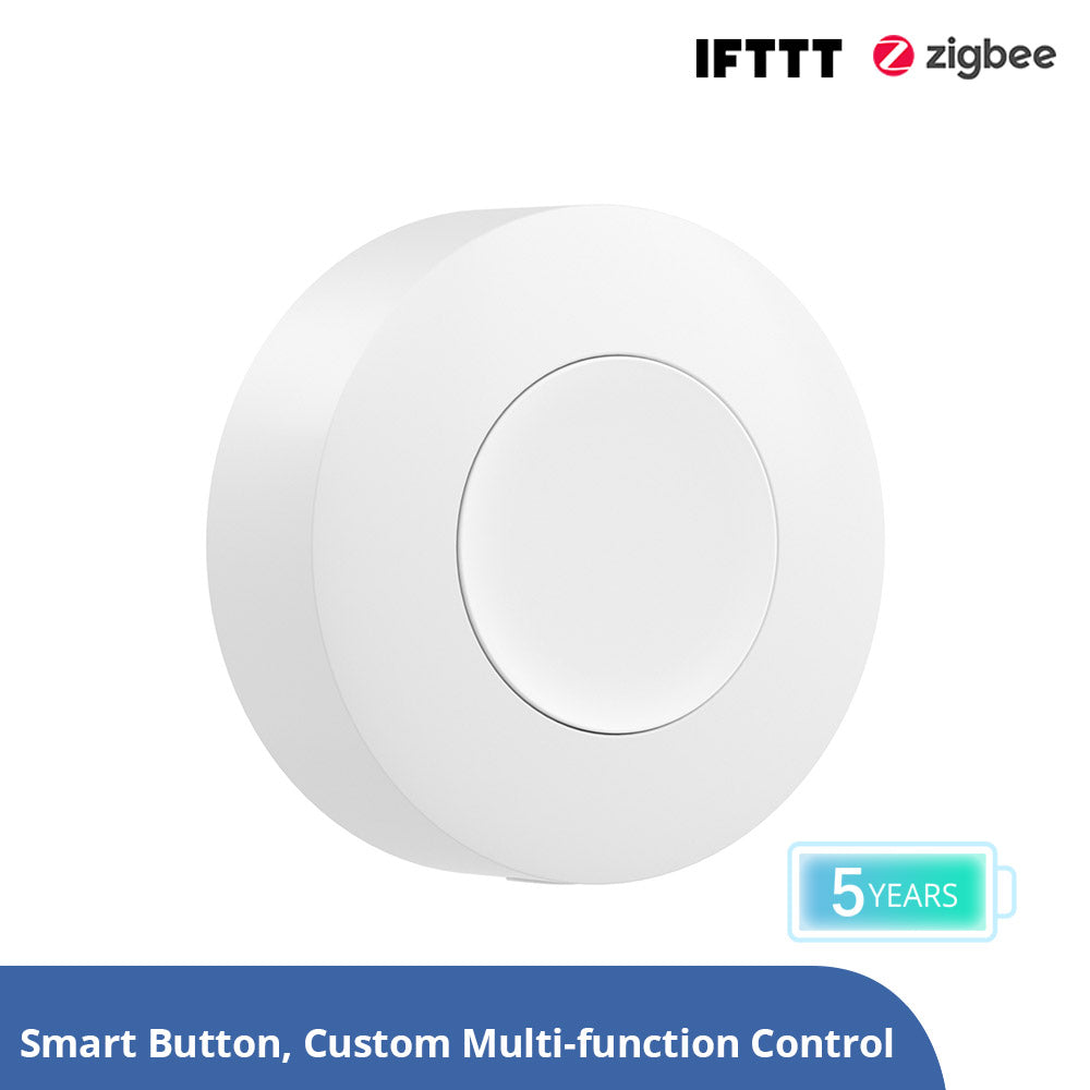 SONOFF SNZB-01P Zigbee wireless scene button — white pebble-shaped device