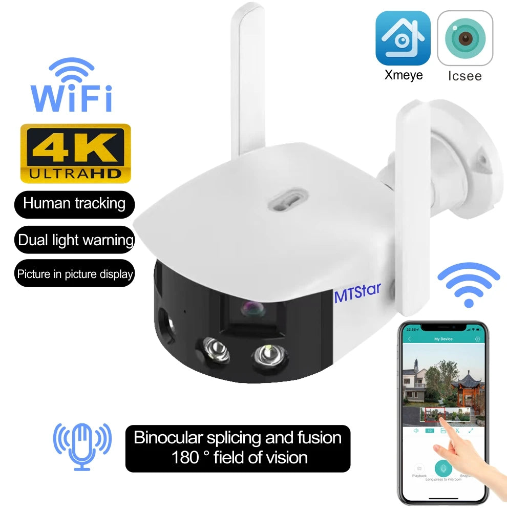 PoE ONVIF Outdoor Dual-Lens Security Camera
