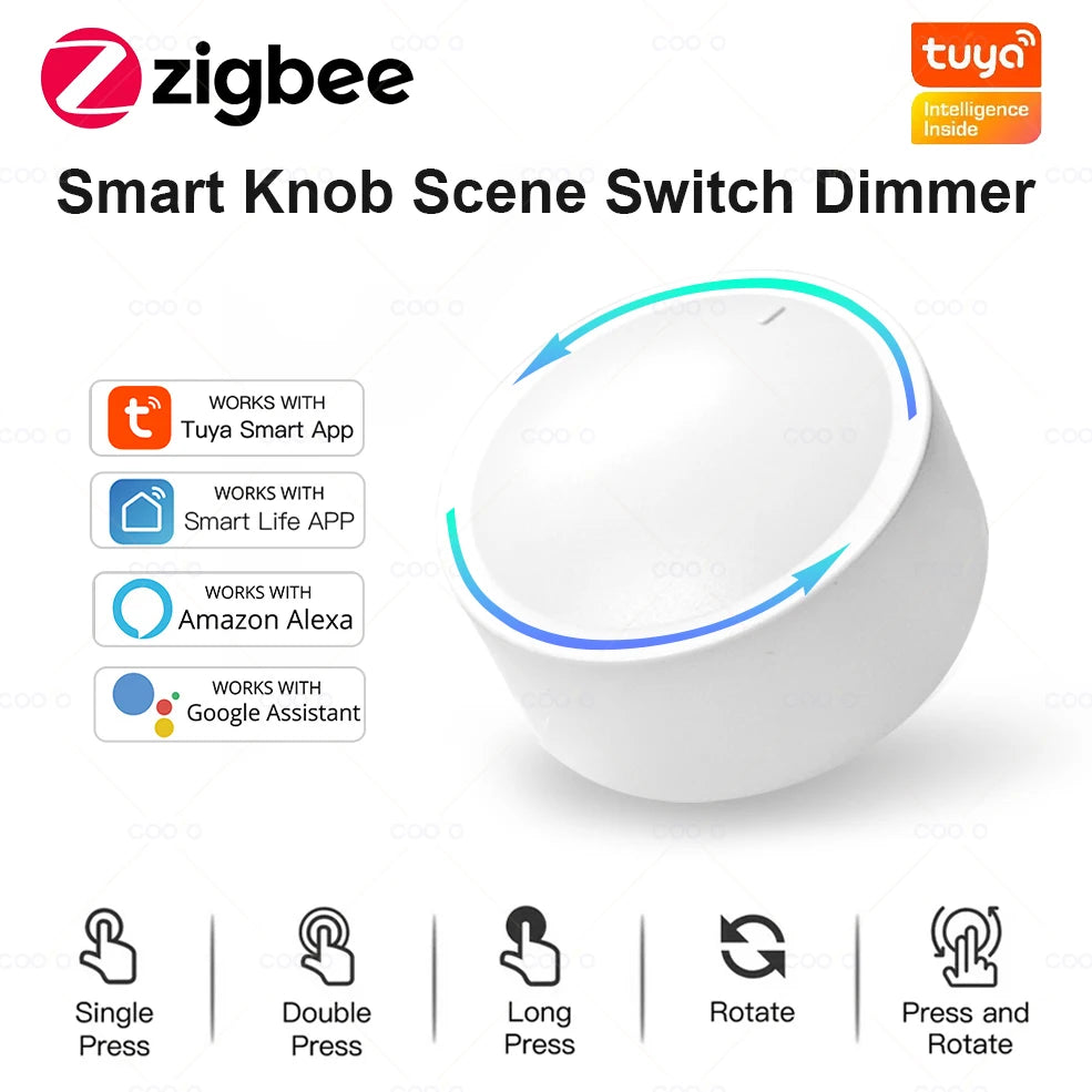 Tuya Zigbee Smart Knob Scene Switch