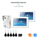 Premium Fingerprint Video Intercom Kit | Dual 7-Inch Monitors + 1080p Doorbell