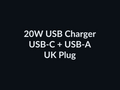 UK USB-C + USB-A 20W Charger Plug