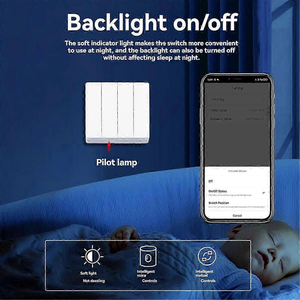 Zemismart Zigbee smart switch backlight control feature